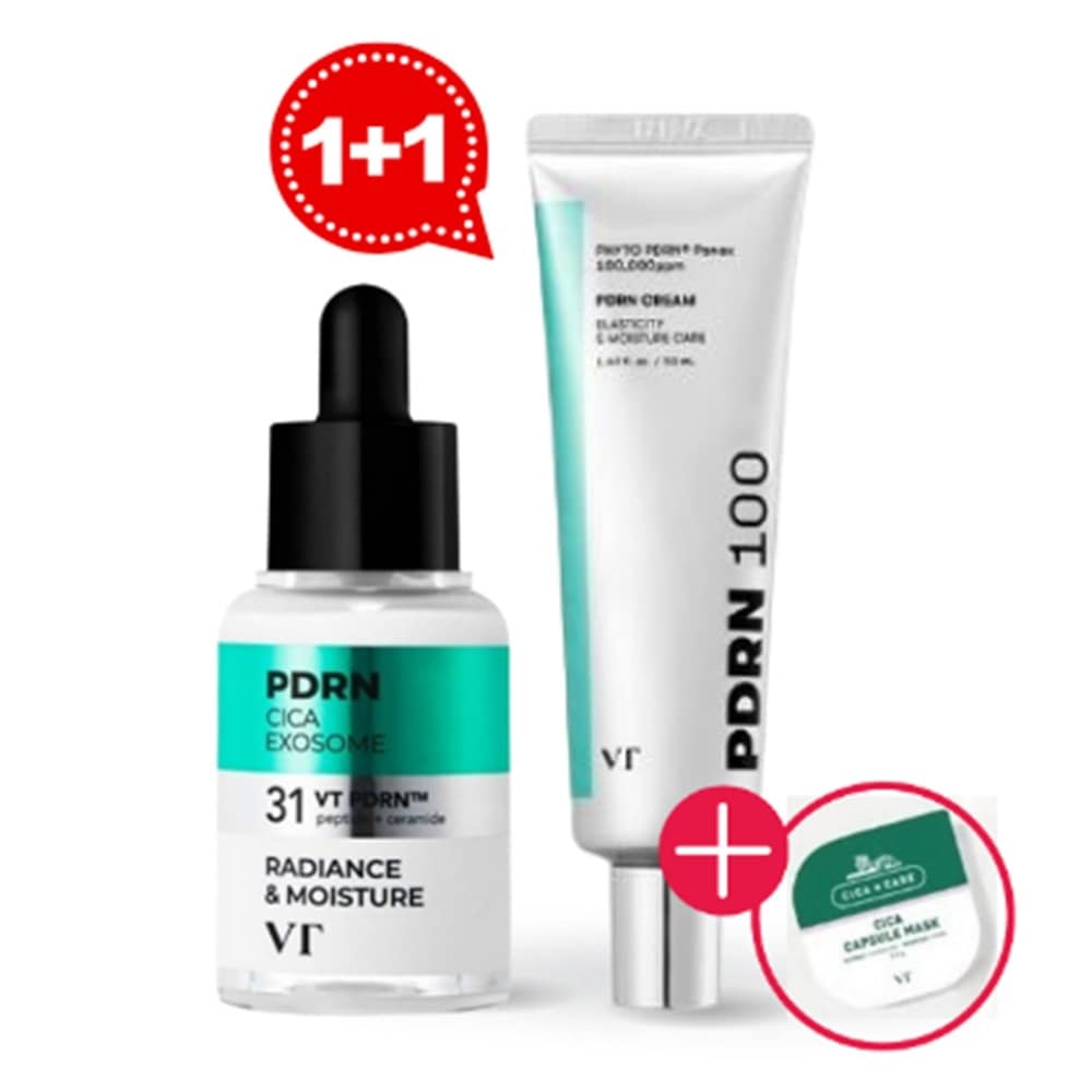 [1+1/セット] [韓国コスメ] PDRN クリーム 100, 50ml 1個 + R5 PDRN ファーミング アンプル, 30ml 1本 /しわ改善機能性化粧品 パンテノール ヒアルロン酸 ペプ