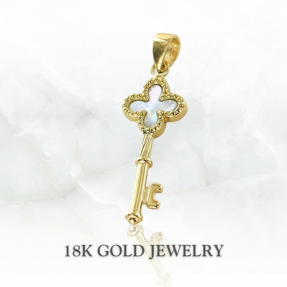 K18 18金 ゴールド ペンダントトップ ネックレスチャーム レディース ミルグレイン 鍵 パール 18K 高級感 大人 ペンダントヘッド ネックレストップ プレゼント ギフト 女性 母親 妻 女友