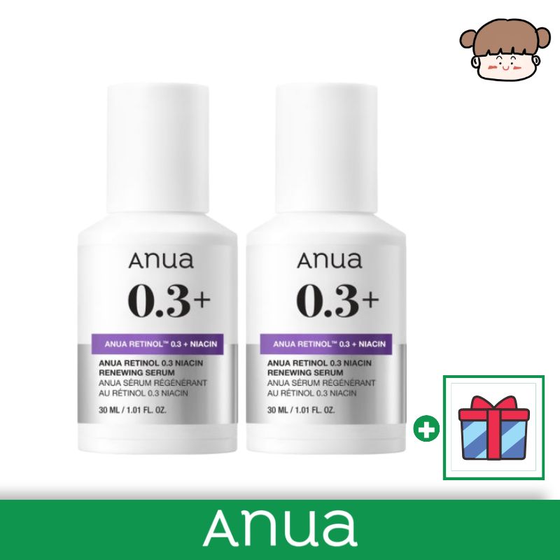 【１＋１】Anua レチノール0.3 ナイアシンリニューイングセラム30ml 2個／毛穴ケア シワ改善 ハリ美容液 弾力ケア たるみケア 肌再生 肌キメ 低刺激レチノール 敏感肌 エイジングケア