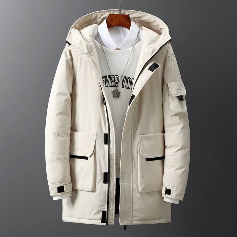 ダウンコート ロングコート ダウンジャケット メンズ コート 冬服 アウター キルティング フード付き 秋冬 防風 厚手 防寒着 冬物 カジュアル