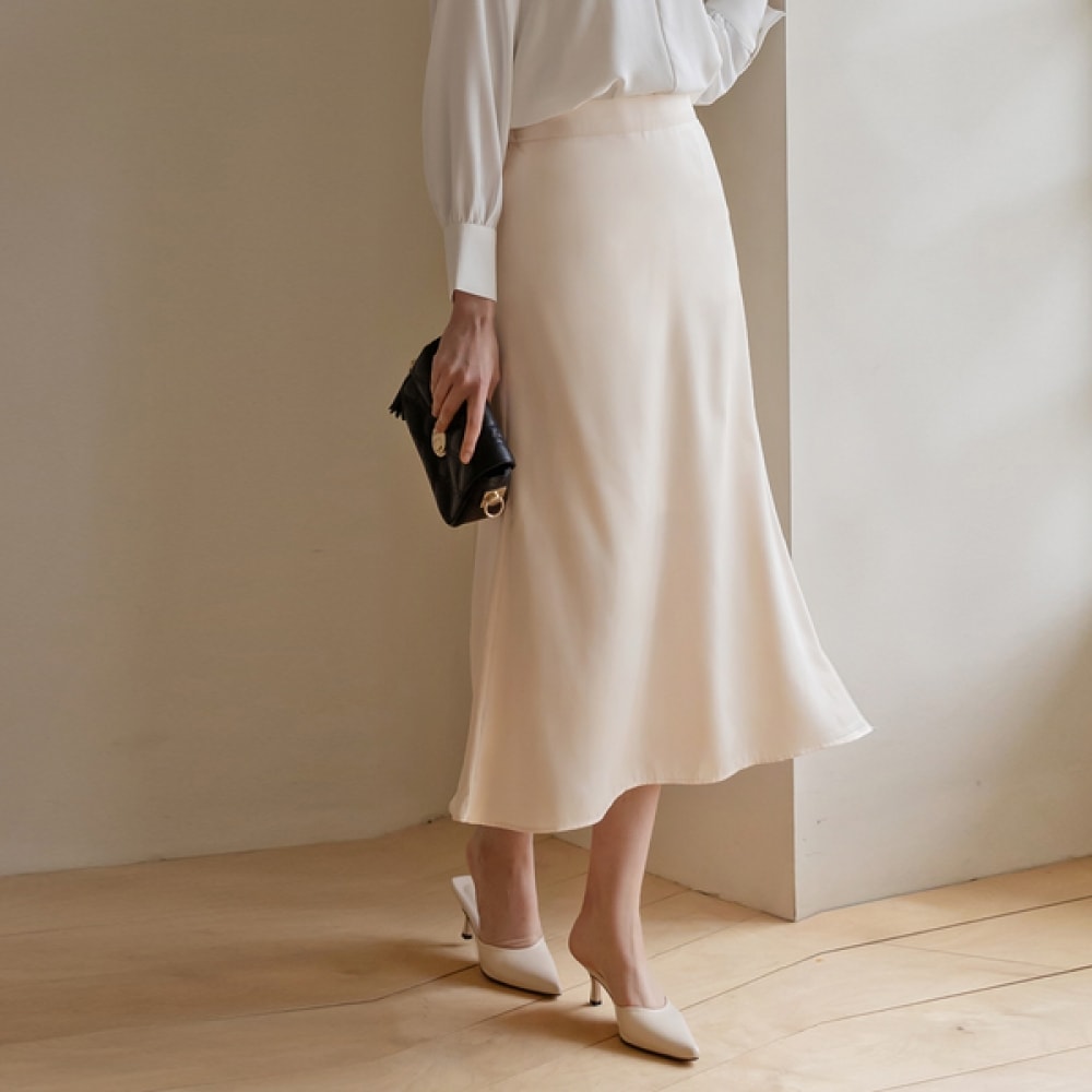 (Elysia) スリムバンディングロングスカートビッグサイズ婦人服