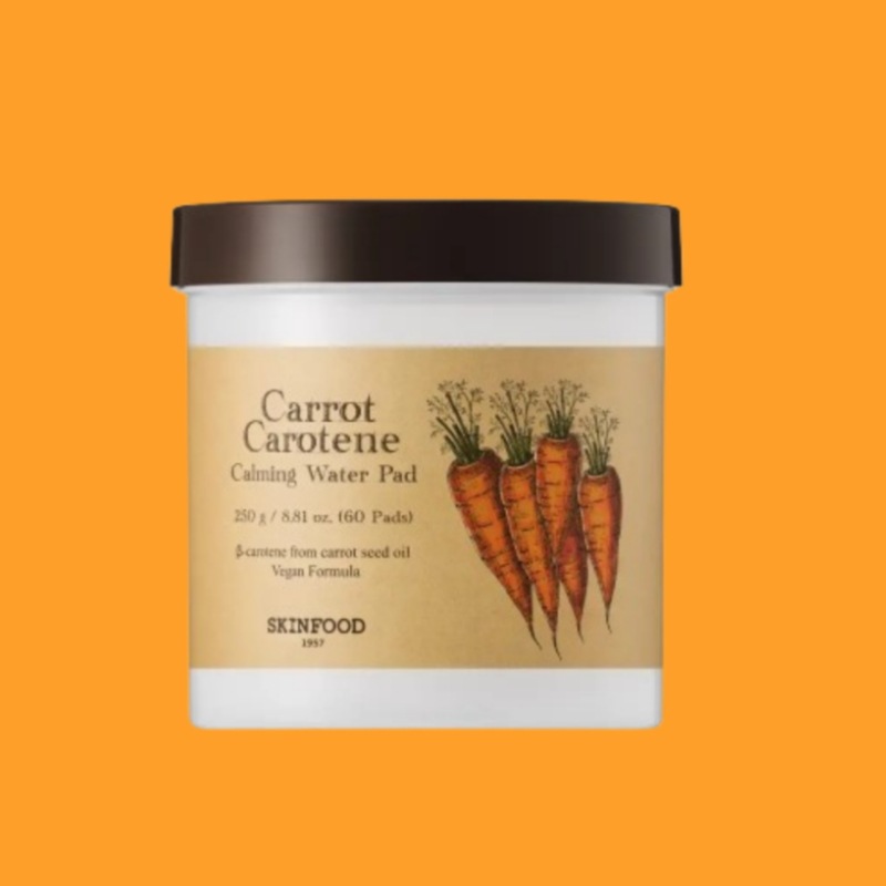 スキ*ンフード キャロットカロテン カーミングウォーターパッド 企画セット(60枚+30枚贈呈)肌荒れ鎮静・保湿に！敏感肌にも優しいヴィーガンパッド