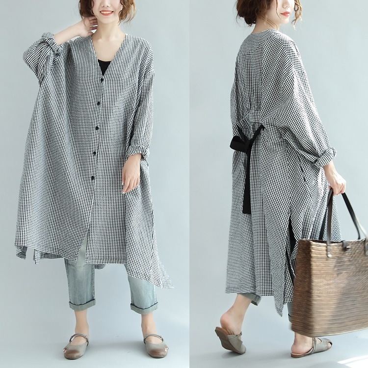 レディース ワンピース シャツ カットソー シャツワンピ 前開き ミモレ 長袖 Vネック ワイド 裾ワイド 前開き かわいい 大人可愛い シンプル カジュアル おしゃれ かっこいい レトロ