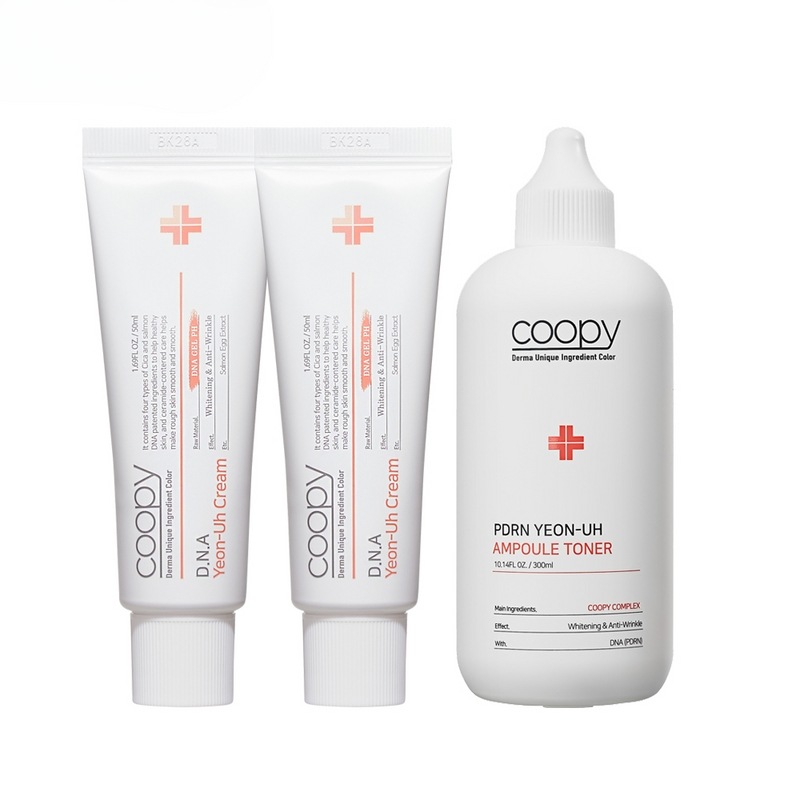 クーピーDNAサーモンクリーム50ml 2個+PDRNサーモンアンプルトナー300ml 1個