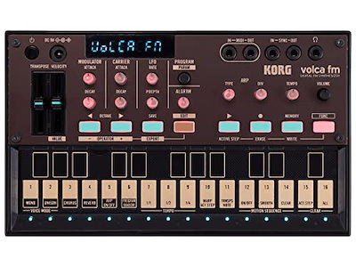 他サイト： FMシンセサイザー 6ボイス コーラス リバーブ 電池駆動 スピーカー内蔵 ヘッドホン使用可 どこでも使えるコンパクトサイズ volca fm2の商品画像