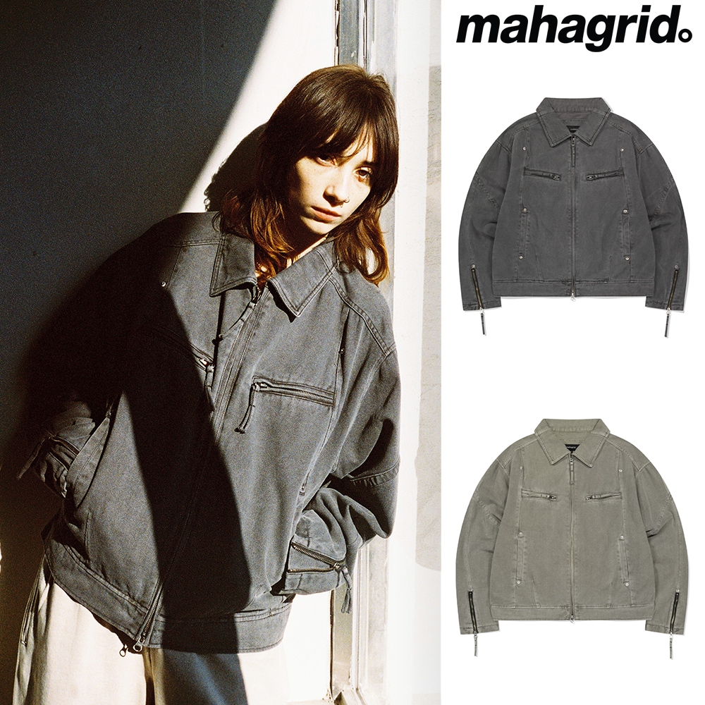 [mahagrid] OVERDYED BIKER JACKET