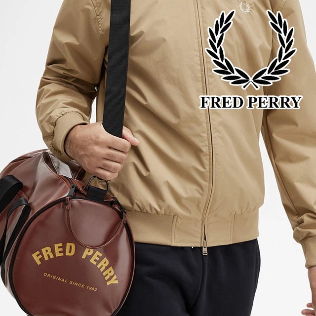 フレッドペリー ドラムバッグ メンズ トーナル クラシック バレルバッグ レディース ボストンバッグ 鞄 肩掛け BAG ダッフルバッグ 手持ち バック L7260 S54 ウイスキーブラウン