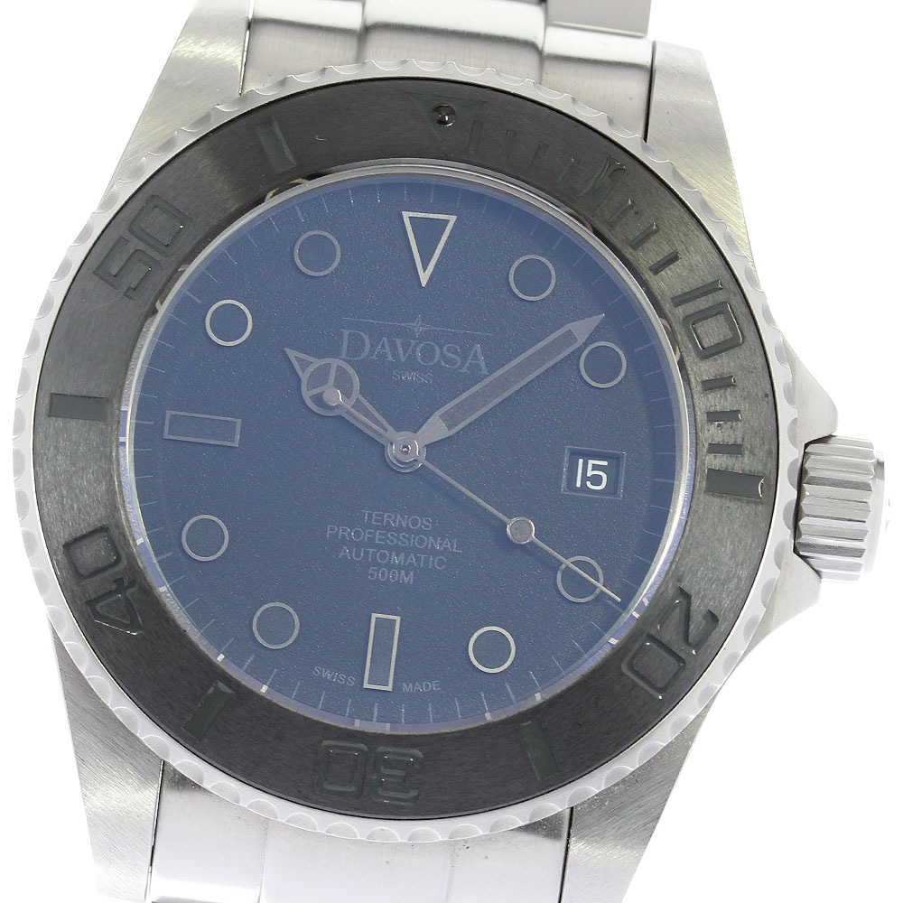 ダボサ DAVOSA 161.583.55 テルノス ブラックスーツ デイト 自動巻き メンズ 箱・保証書付き_819456【中古】