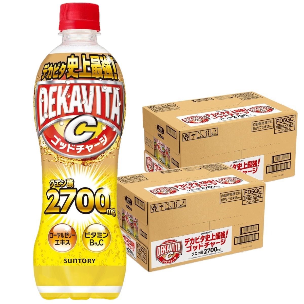 【送料無料】サントリー デカビタC ゴッドチャージ 500ml×2ケース/48本