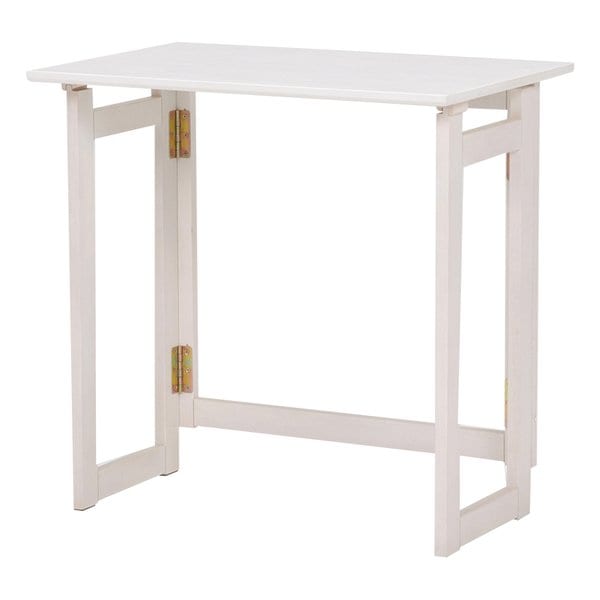 折りたたみテーブル 木製 幅70cm×奥行45cm×高さ69cm ホワイトウォッシュ MT-7680WS