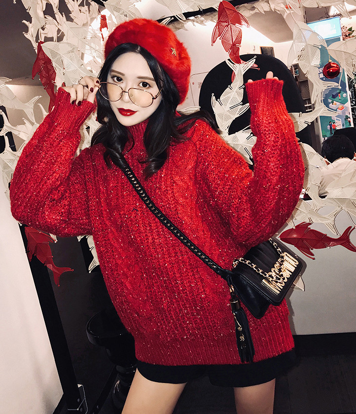 セーター レディース 長袖 カジュアル シンプル プルオーバー 防寒 1720