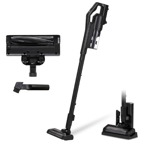 【置くだけで充電スタンド付き】 アイリスオーヤマ(IRIS OHYAMA) 掃除機 コードレス スティッククリーナー サイクロン 人気 SCD-184P-B ブラック