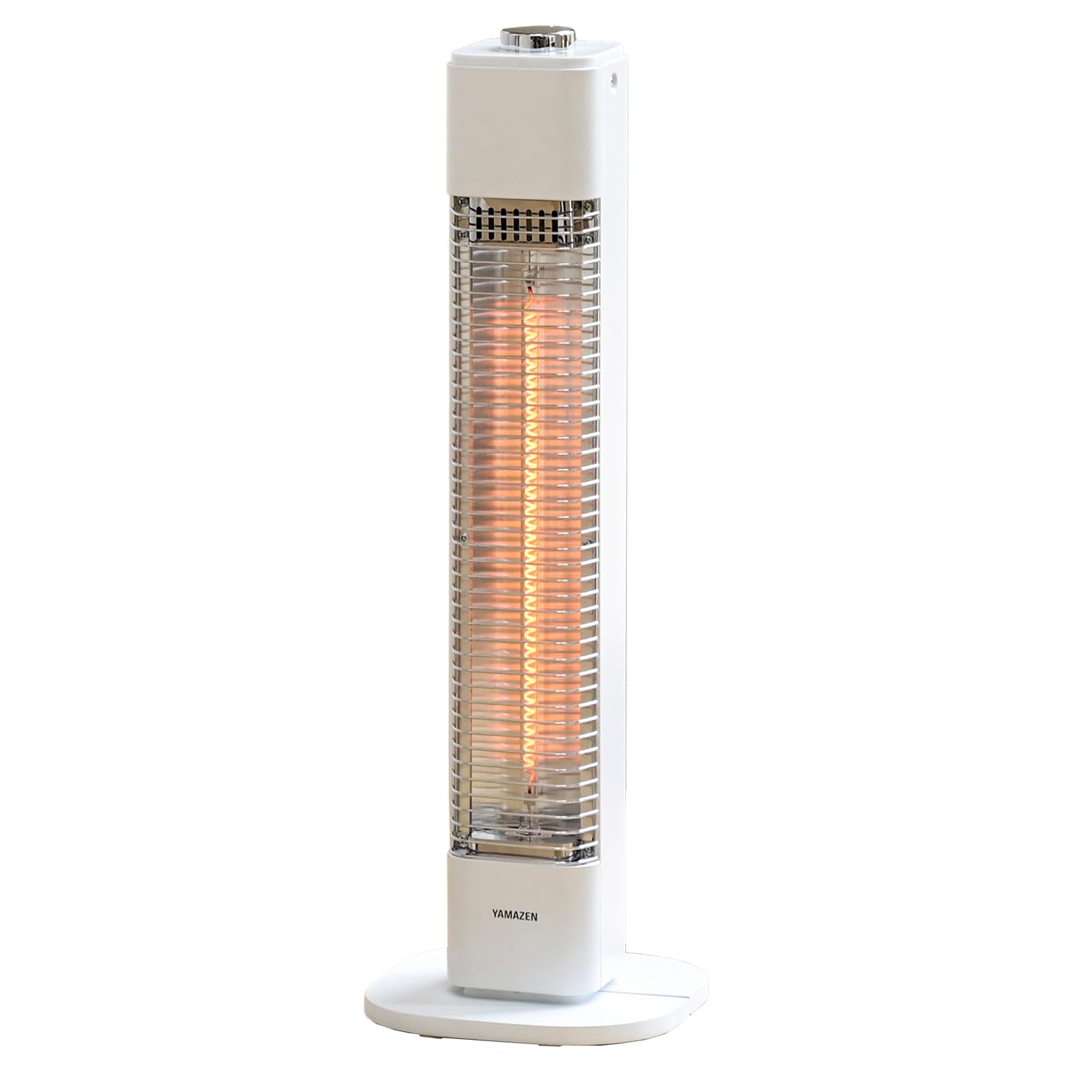 [山善] カーボンヒーター 500W 遠赤外線 スリム 小型 コンパクト 転倒オフスイッチ 足元 トイレ 脱衣所 ホワイト DCT-M05(W) [メーカー保証1年]