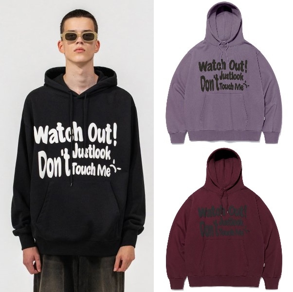 JUST LOOK HOODIE 3色 新商品 韓国人気 男女共用 肝節期 韓国ファッション ストリートファッション