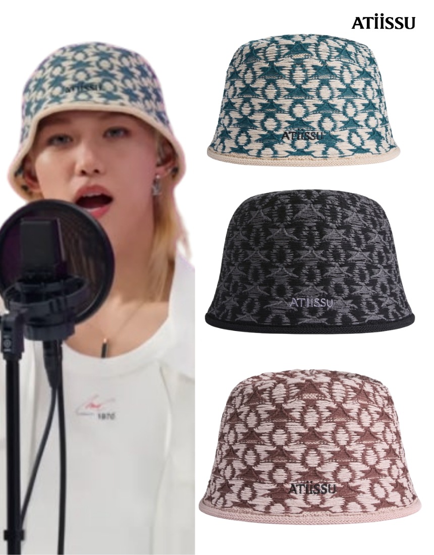 韓国限定 韓国人気 SNS流行 ファッション 帽子 Starykids Felix着用 Holi Bucket Hat (3カラー) - Black/Blue/Wine