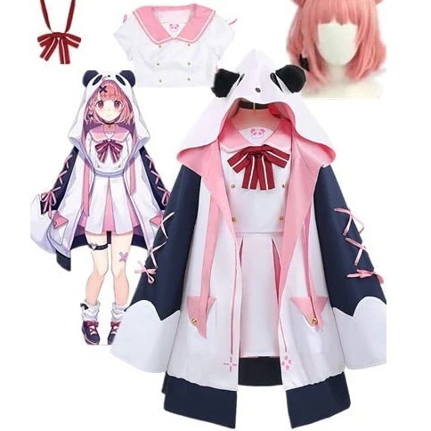 バーチャルYouTuber Vtuber 3周年記念新衣装 笹木咲 コスプレ衣装+ウィッグ