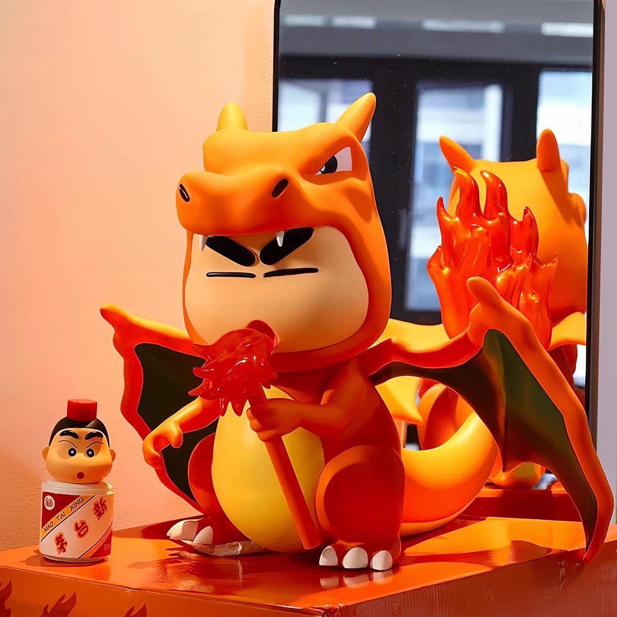 リザードンしんちゃん 魔法のクレヨンしんちゃん モデルコス 飾り 手 フィギュア 車 ギフト 漫画 人形 かわいい