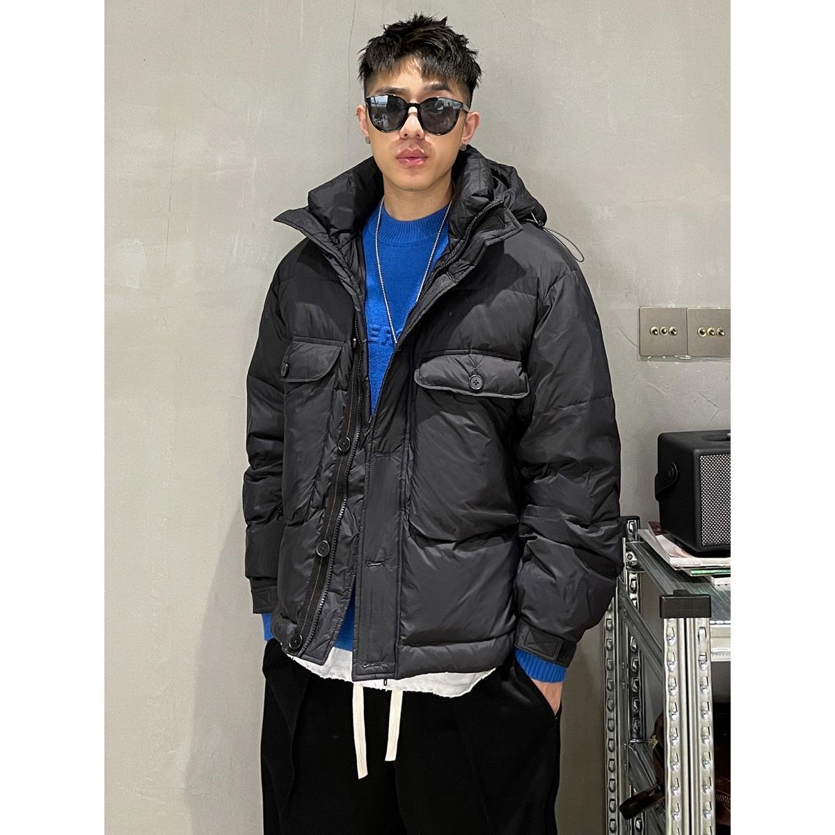 2025INS大人気 新作 冬 新しい カジュアル かっこいい メンズ フード付き 中綿コート アメリカ トレンド 流行り ダウンジャケット