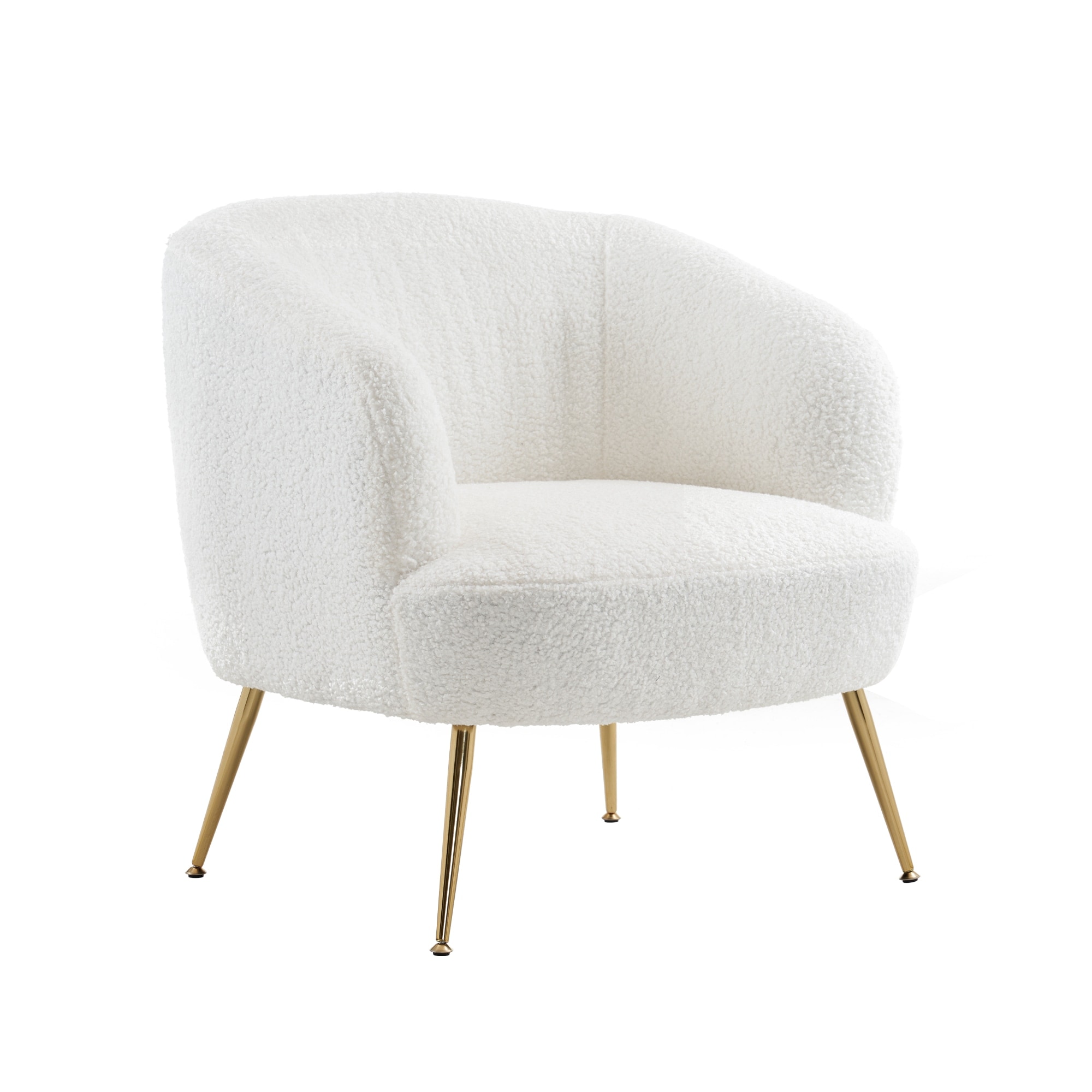 302【新品】【ホワイト】ソファ チェア 一人掛けソファ リビングチェア ふんわり 柔らかい アジャスター付き レトロ かわいい モダン