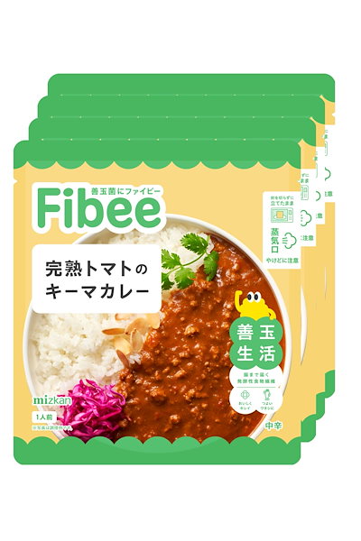 他サイト： 【レンジでそのまま温めるだけ】Fibee 完熟トマトの キーマカレー 160g×4個 [発酵性食物繊維 中辛 レンジで簡単 レトルトカレー ファイビー］の商品画像