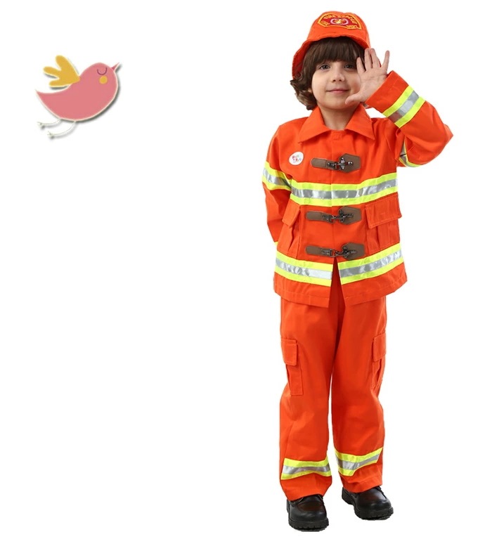 即纳ハロウィン 衣装 コスプレ衣装 子供用 コスチューム 消防士 救急隊員 仮装 ステージ衣装 学園祭 文化祭 仮装 変装 イベント お祭り 演出服 演劇　小道具 Halloween cosplay