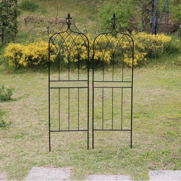 アイアンフェンス フェンス 設置 簡単 DIY 指すだけ 仕切り ガーデニング 庭 園芸 おしゃれ 玄関 土中 埋め込み 差し込み ヨーロピアン 北欧 装飾 エクステリア