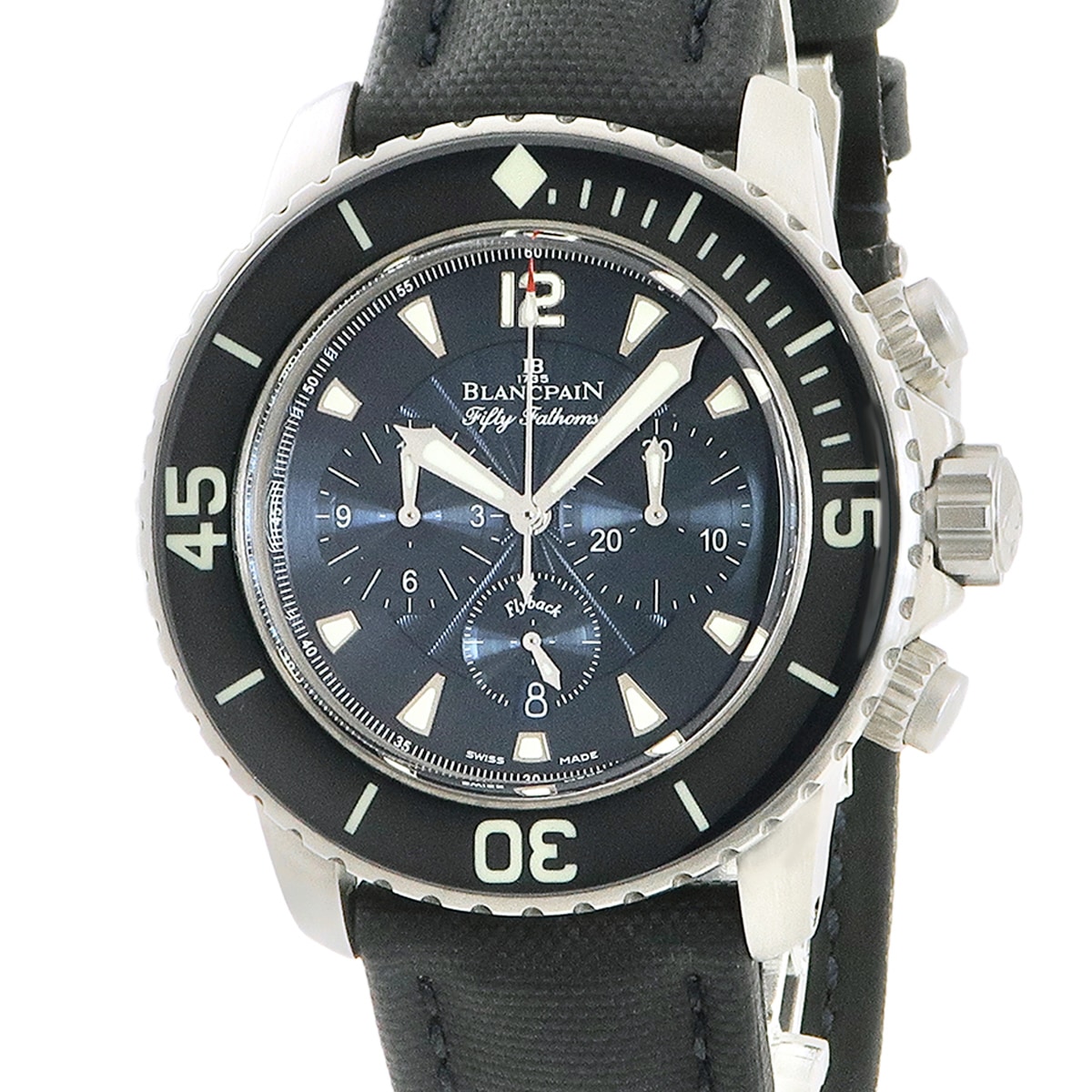 フィフティ ファゾムス フライバック クロノグラフ 5085FB-1140-52B 自動巻き メンズ ブルー ダイバーズ 3年保証