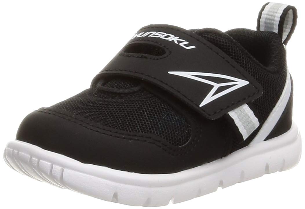 [シュンソク] ベビーシューズ スニーカー 男の子 女の子 足育 幅広 軽量 12~15cm SJB 9520 1380 ブラック 14.0 cm