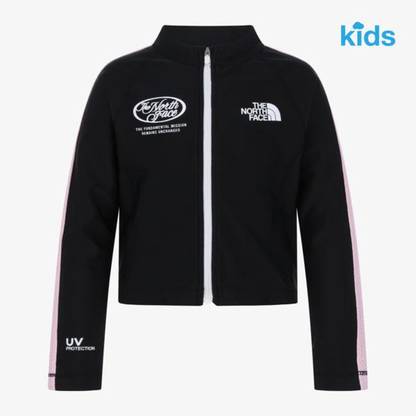 ガールズ サーフ ラッシュガード ジップアップ NJ5JS30S BLACK