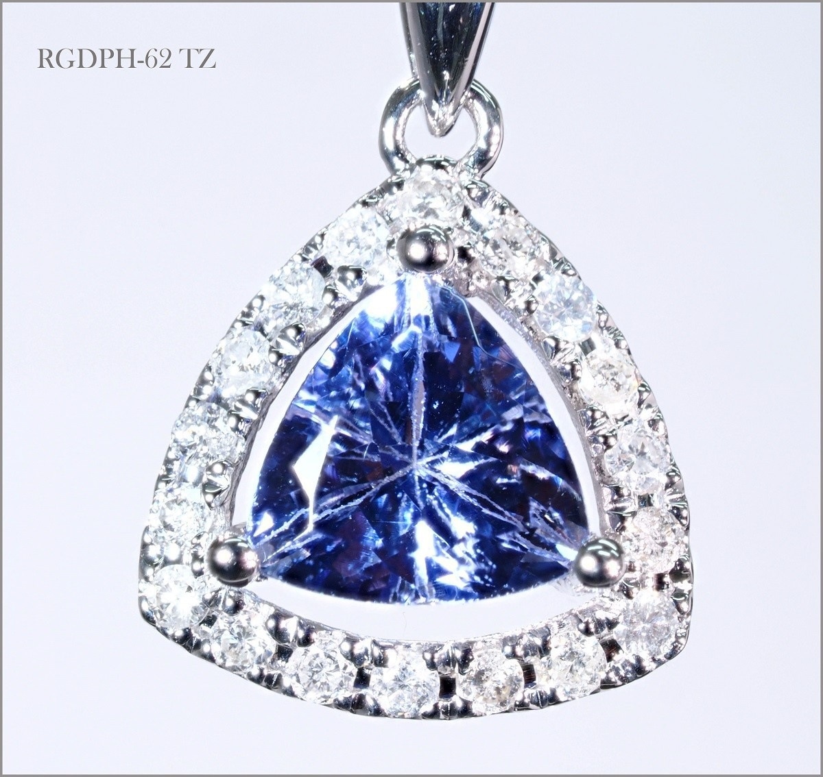 天然 ダイヤモンド タンザナイト ネックレス 0.94ct K18WG 18金製品 74