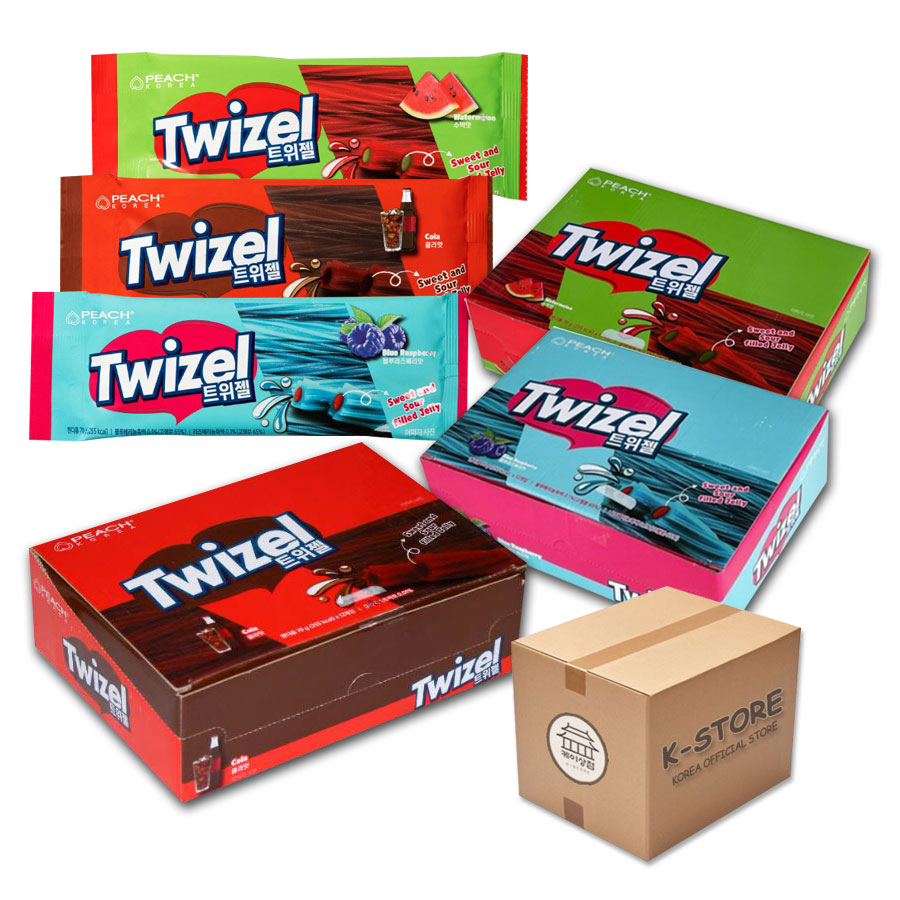 [卸販売] Twizel トゥウィツェル スイカ/コーラ/ブルーラズベリー 味 各70g (12個 x 9) 1BOX 韓国 お菓子