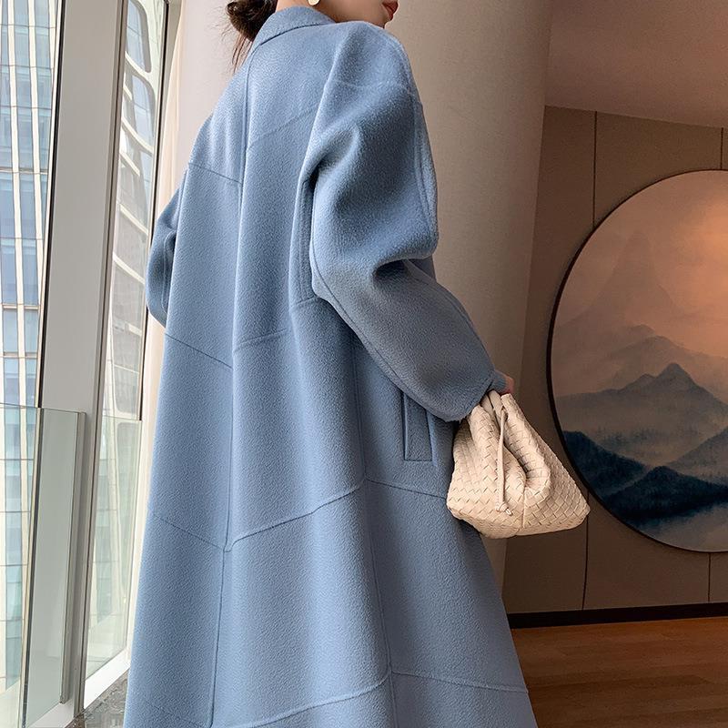 両面のカシミヤのコートの女性21010项は毛を厚くします