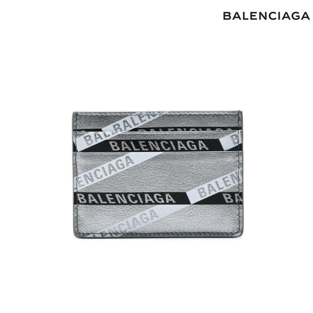 バレンシアガ カードケース メンズ レディース パスケース モノグラムプリント シルバー BALENCIAGA[49062000t0n-1480]