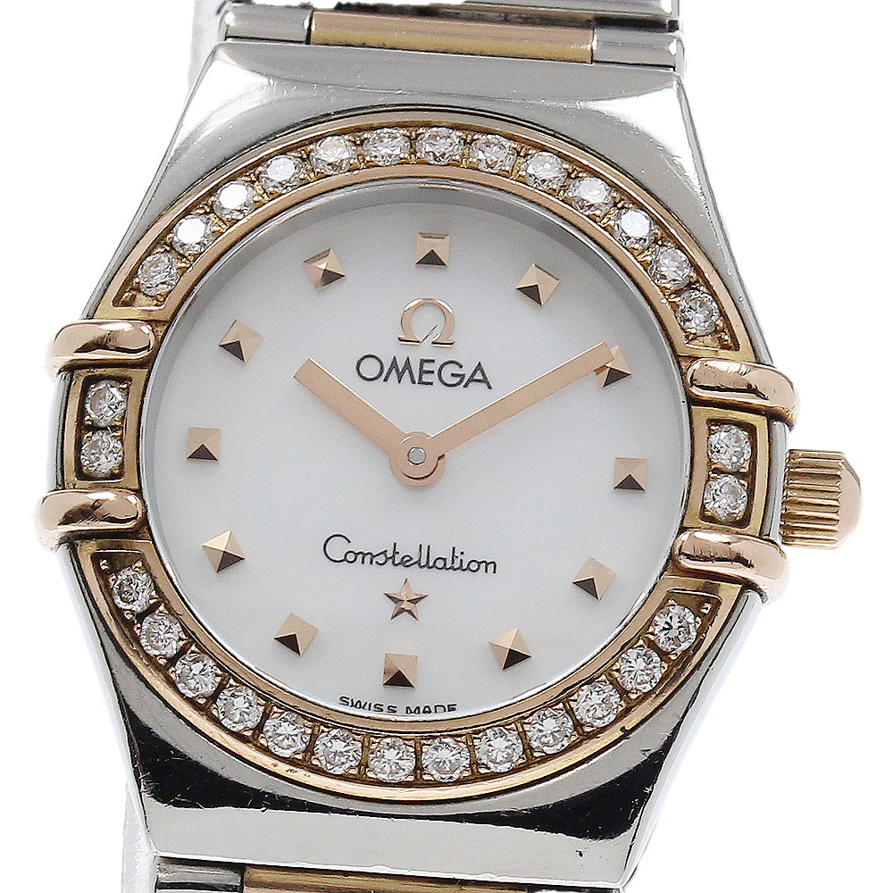 オメガ OMEGA 1368.71 コンステレーションミニ マイチョイス ダイヤベゼル クォーツ レディース _944591【中古】