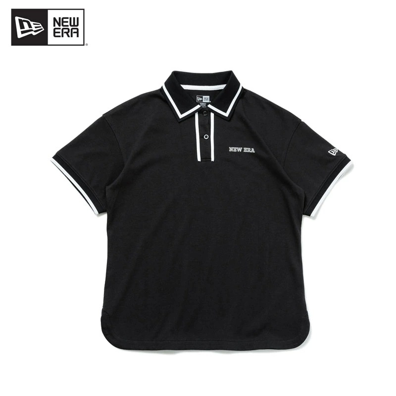 ニュー エラ NEW ERA Womens 半袖 ポロシャツ Line ブラック 半袖カットソー ゴルフ トップス レディース