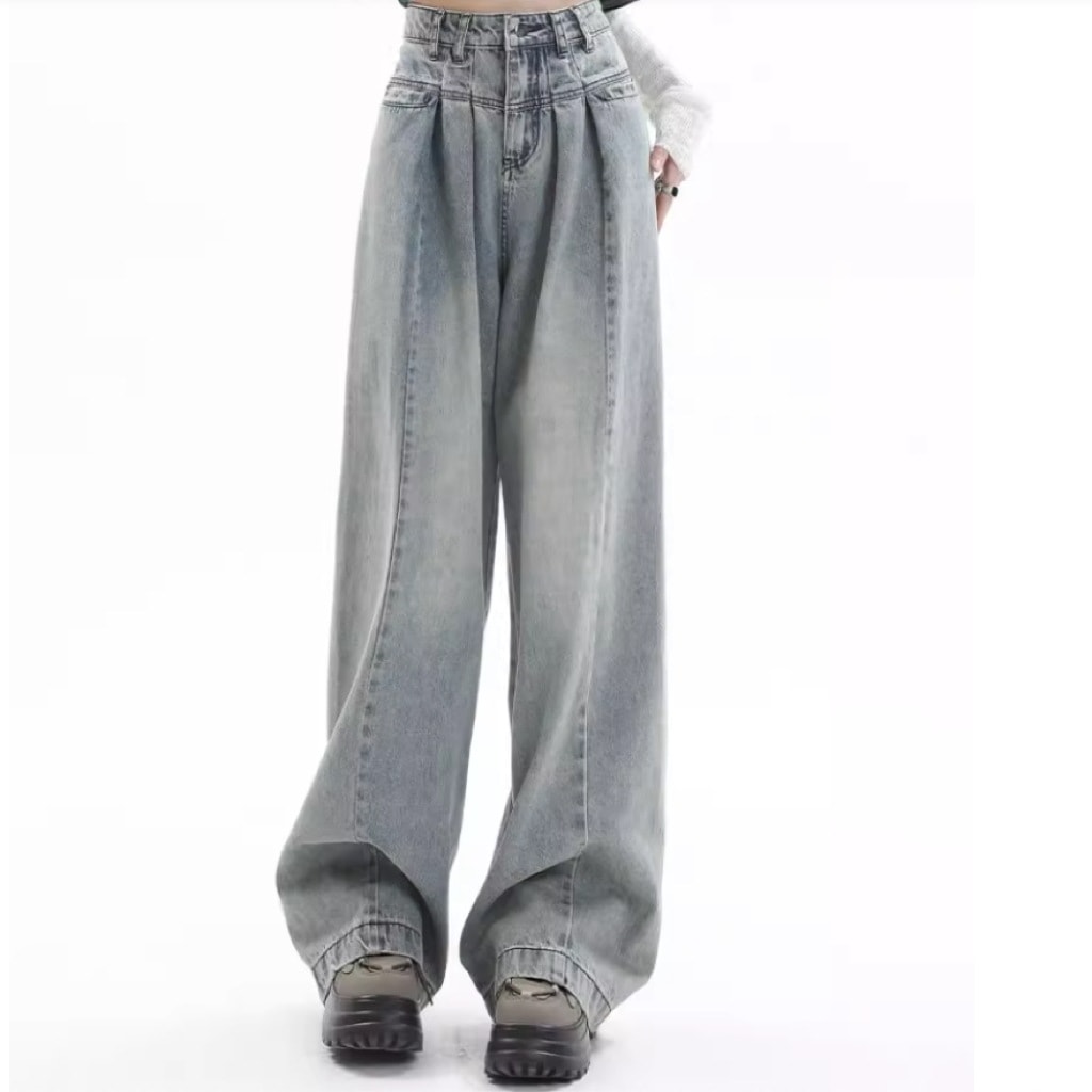 レディース パンツ ボトムス ワイドパンツ ロング ワイド オーバーサイズ ファスナー ポケット ハイウエスト ボタン シンプル カジュアル おしゃれ かっこいい こなれ感 ラフ ボーイッシュ 個性的