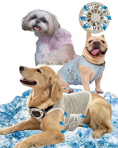 ONEKOSAMA OINUSAMA 空調ペット服 犬服 夏用 春夏 ファン付き 冷却 保冷 接触冷感 メッシュ ペット服 クール 熱中症対策