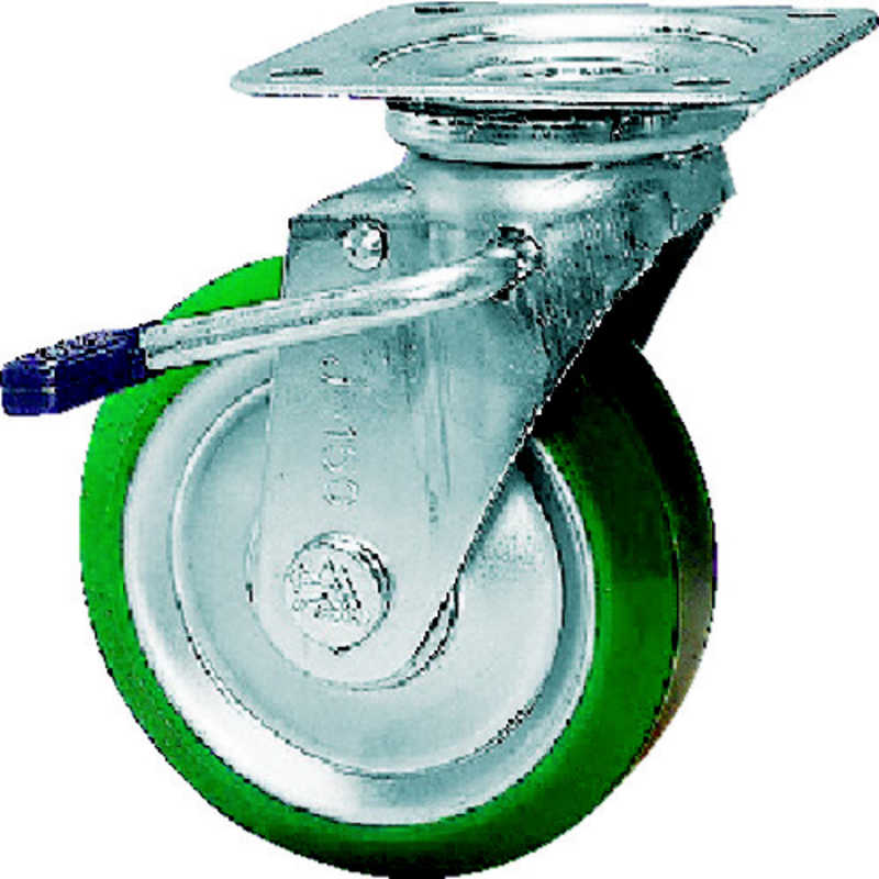 シシクアドクライス　スタンダードプレスキャスター ウレタン車輪 自在ストッパー付 150径　UWJB150 4,912円