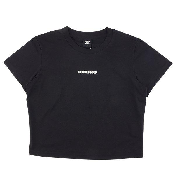 ウーマンズ フレッシュ レタリング クロップ 半袖Tシャツ UQ122SRS17 BLK