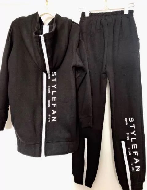 上下セット 二点セット レディース トレーニングウェア ジャージ 丈長 フルレングス 長袖 ストリート ヒップホップ 異国風 フード バックプリント カジュアル メンズライク ボ