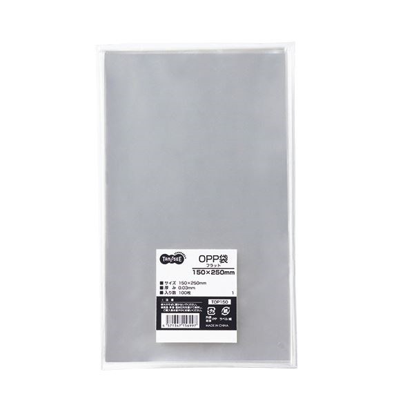 （まとめ）TANOSEE OPP袋 フラット 150x250mm 1パック（100枚） [x30]