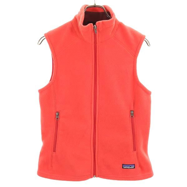 アウトドア フリース ベスト S 朱色 レディース