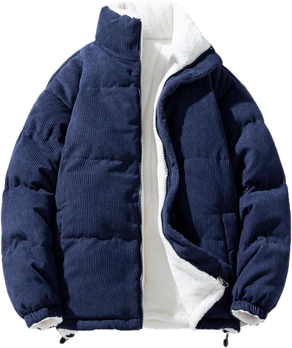 ボアジャケット メンズ ボアブルゾン 厚手 ショート フリースジャケット 両面着 保温 アウター 大きいサイズ 2WAY アウター オシャレ コート スタンドカラー 暖かい 防風