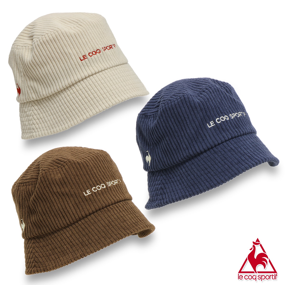 コーデュロイハット メンズ/レディース 帽子 ネイビー/ホワイト/ブラウン 56-58cm QMAYJC51