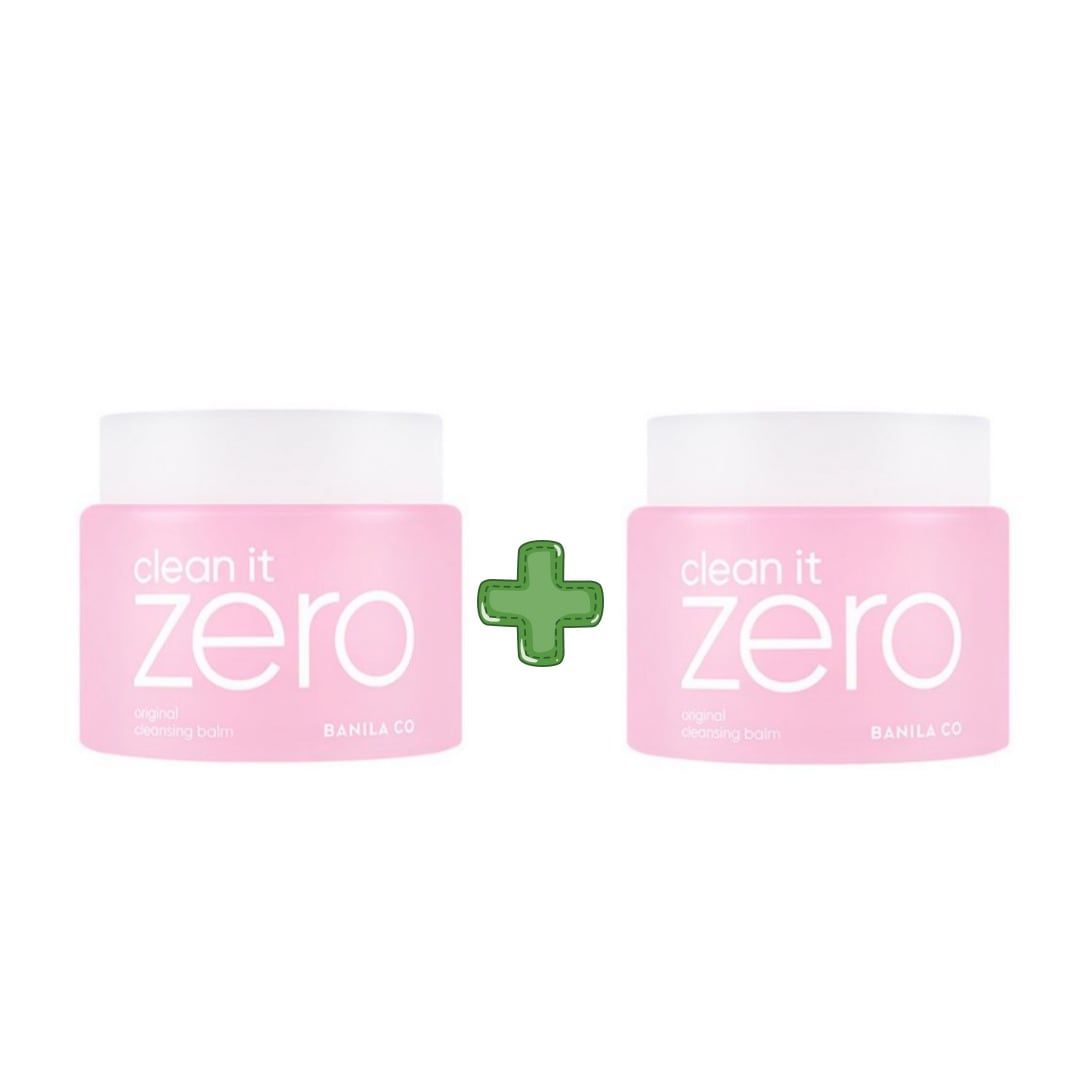 [1+1]クリーンイットゼロクレンジングバーム [オリジナル] 180ml,x 2個 角質ケア補助 オイルバームクレンザー 毛穴汚れ除去 肌鎮静クレンジング ウォータープルーフ落とし 大容量