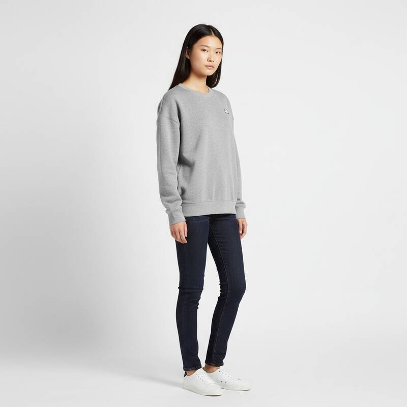 メゾン・キツネ フォックスヘッド クルーネックTシャツ グレー レディース LW00303KM0307 H131