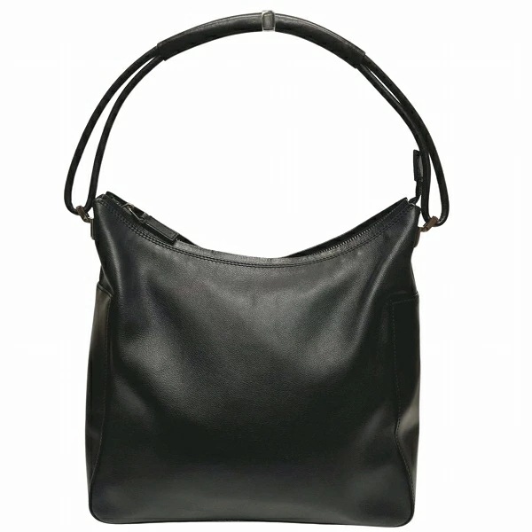 グッチ 001 3766 ブラック レザー バッグ ショルダーバッグ レディース【中古】