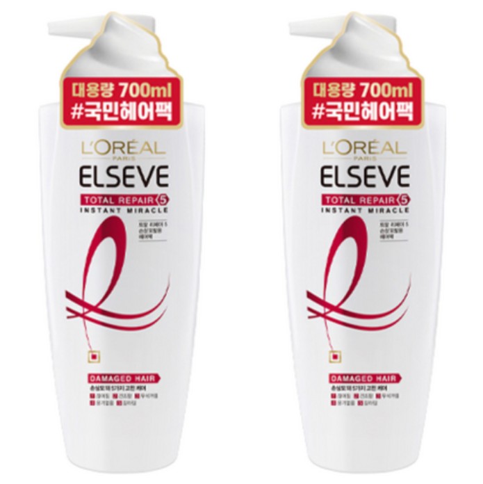 エルセーヴ トータルリペア5 ヘアパック 700ml × 2個セット（ポンプタイプ）