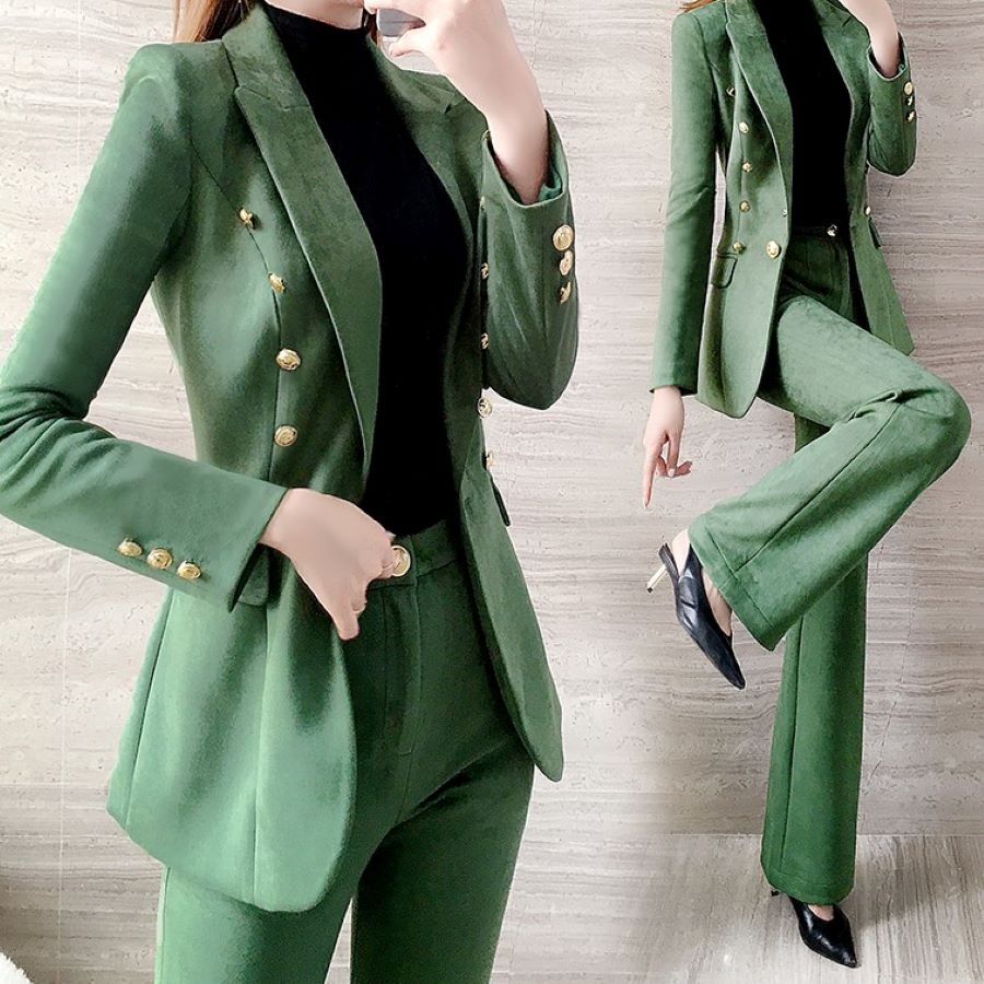 厳選素材ヘリンボーン ノーカラージャケット パンツ スーツセット ビジネス 卒業式 卒園式 入学式 入園式 ママ 母 9749