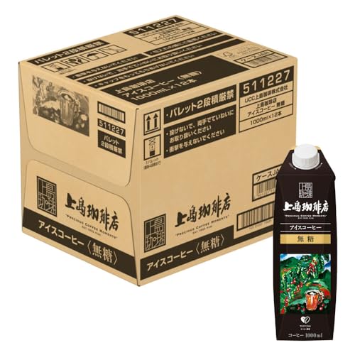 UCC(ユーシーシー) 上島珈琲店 アイスコーヒー 無糖 紙パック コーヒー 1000ml×12本 5,169円